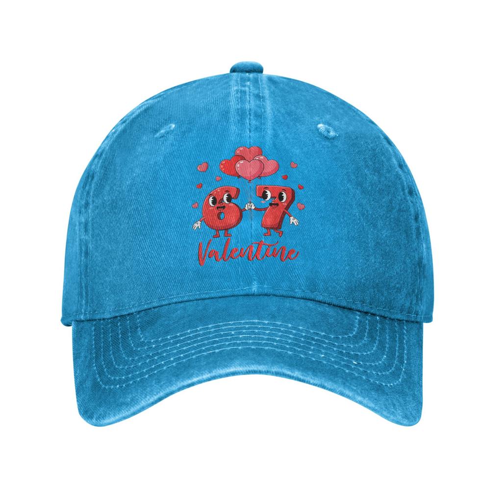 67 Valentines Day Heart Sun Baseball Cap Men Adult Print Trucker Hat Summer Street Style Kpop Rock Wholesale Baseball Caps