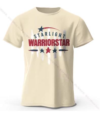 Men s Starlight Warrior Print T-Shirt Oversized Graphic T-Shirt Summer Top XXS