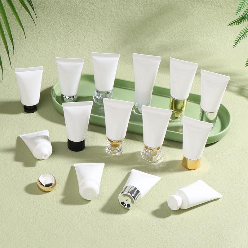 Białe 30G Kosmetyczne Miękkie Tubki Balsam Krem do Rąk Szampon Pojemnik na Płyn Tubka Pusta Butelka Przenośna Podróżna Butelka na Szampon
