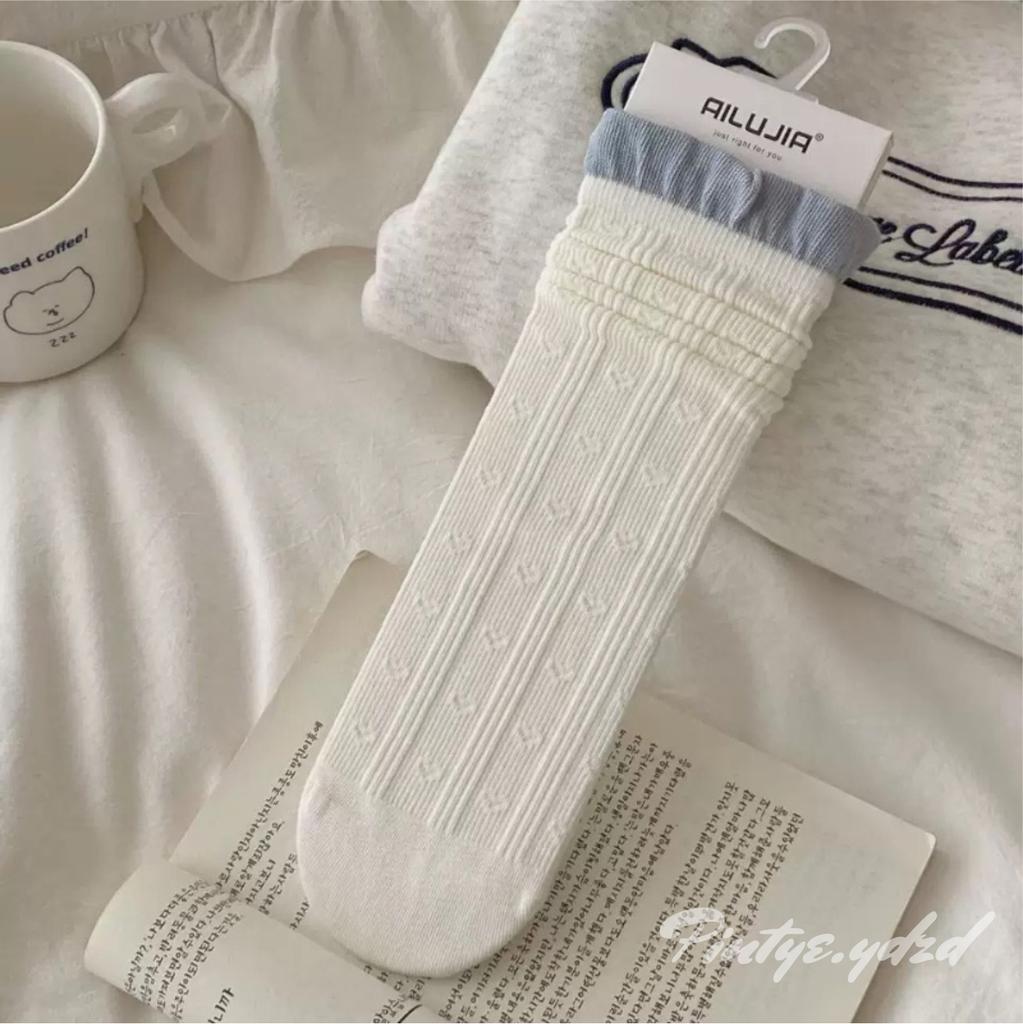 Beautiful Again~ Autumn Lace For Korean Retro Girls~ It'S Amazing~ Socks Boneless Mid-Tube Stacking Socks