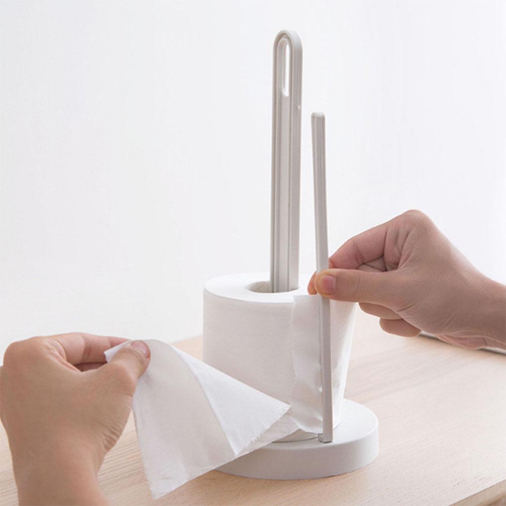 Nails-free Stand-type Kitchen Paper Holder Toilet Paper Roll Rack Table Paper Towel Tissue Stand