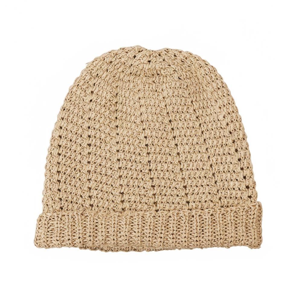 

Fashionable Hollow Beanie Breathable Multicolor Stacked Hat Soft Comfortable Foldable Knitted Hat Spring Summer хакі