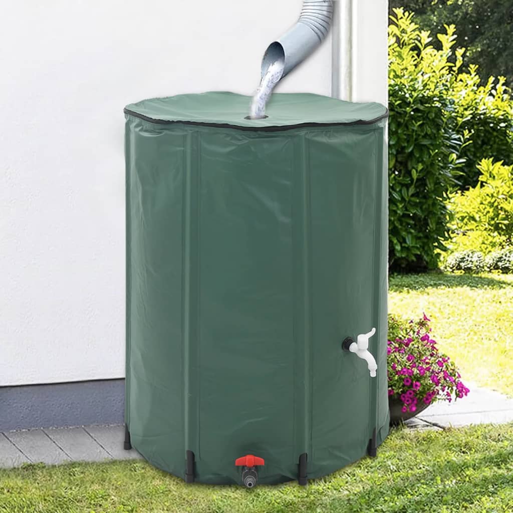 Wasserspeicher Regentonne Wassertank 250L klappbar grün