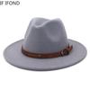 Fedoras Winter Hut Für Frauen 59-61 CM Männer Panama Gefilzt Jazz Hüte Neue Trilby Kirche Kappe sombreros de mujer