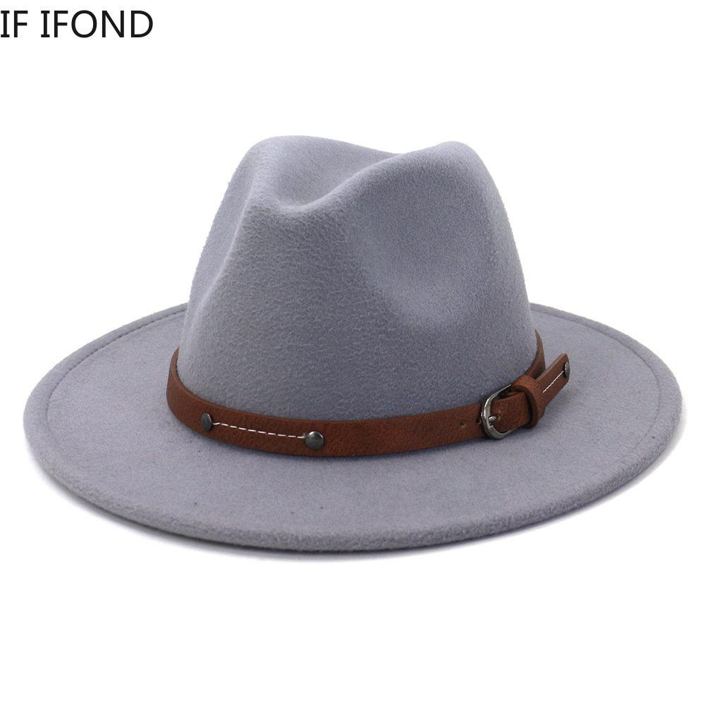 Fedoras Winter Hut Für Frauen 59-61 CM Männer Panama Gefilzt Jazz Hüte Neue Trilby Kirche Kappe sombreros de mujer