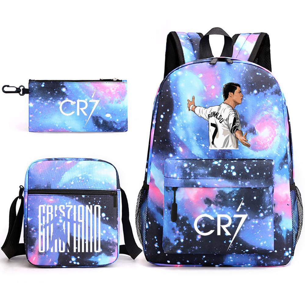 3-delige Schoolrugzakset voor Studenten Grote Capaciteit Oxford Stof Schooltas met Schouderband en Etui 3 piece set