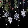 6-Piece Acrylic Snowflake Ornaments Set for Christmas Trees and Windows