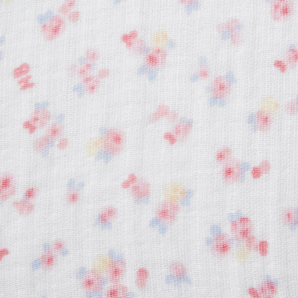 MIKI HOUSE HOT BISCUITS Gauze Bath Boys and White X One Size Fits Towel, Girls, Newborn, Pink, All, 76-8039-496