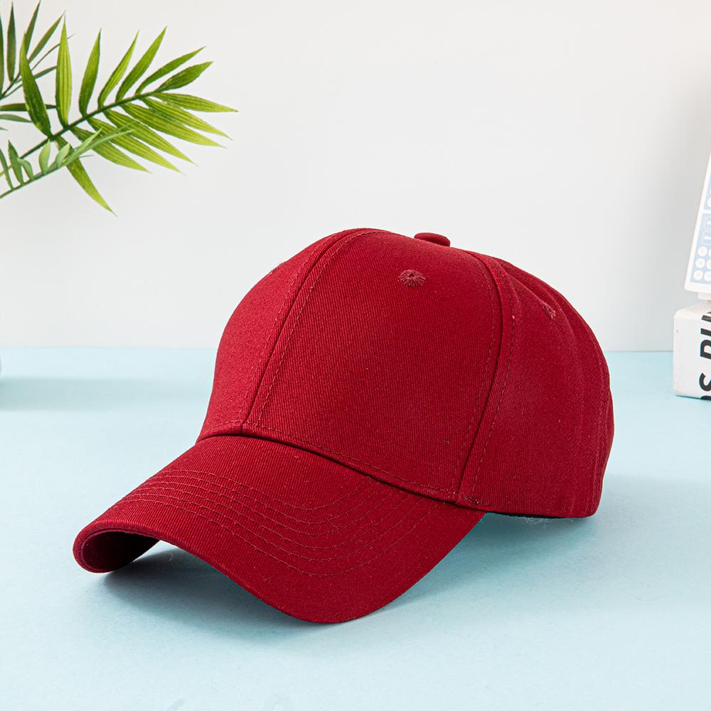 100% Cotton Adjustable Baseball Cap Solid Color Classic Dad Hat Unisex Casual Sun Protection Hat For Outdoor Running Hiking