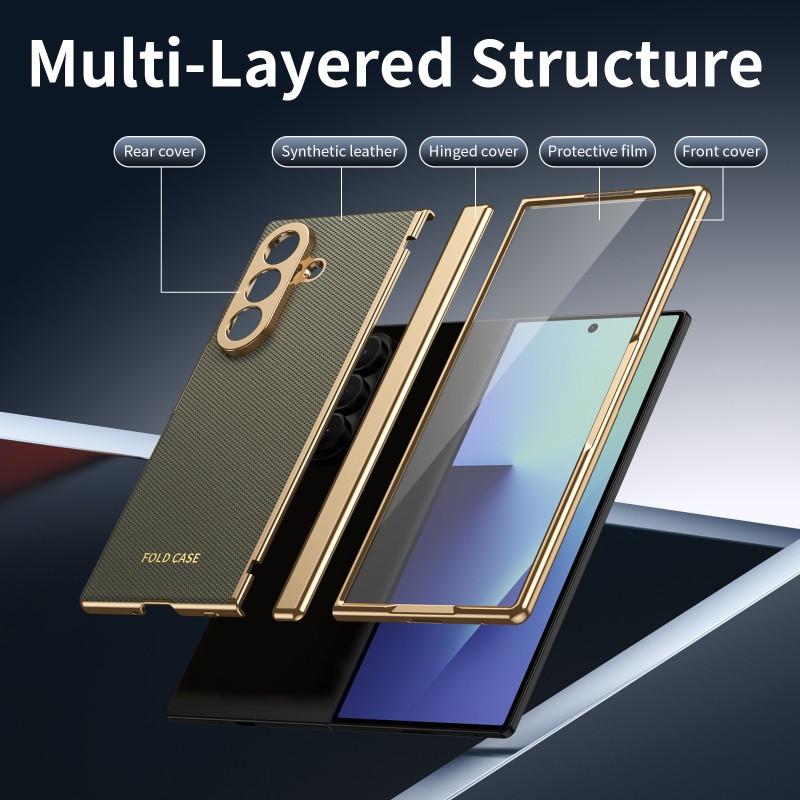 Ultra Slim Electroplated PC Case Galaxy Z Fold 8 7 6 5 4 3 With Full Coverage Protection Hinge Guard