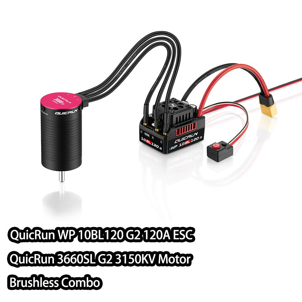 HobbyWing QuicRun WP-10BL120 G2 120A 2-4s ESC / 3652 3660 G2 Безколекторний Двигун 3150/3250/3700/4000/5400KV Для 1/10 RC Автомобіля