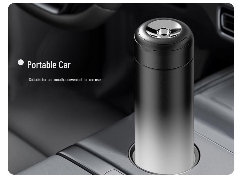 Men's Magnetic Thermos: 316 Stainless Steel, Tea Infuser, Separate Chambers, Magnetic Pop-up Cup, Portable High-End Business Water Cup