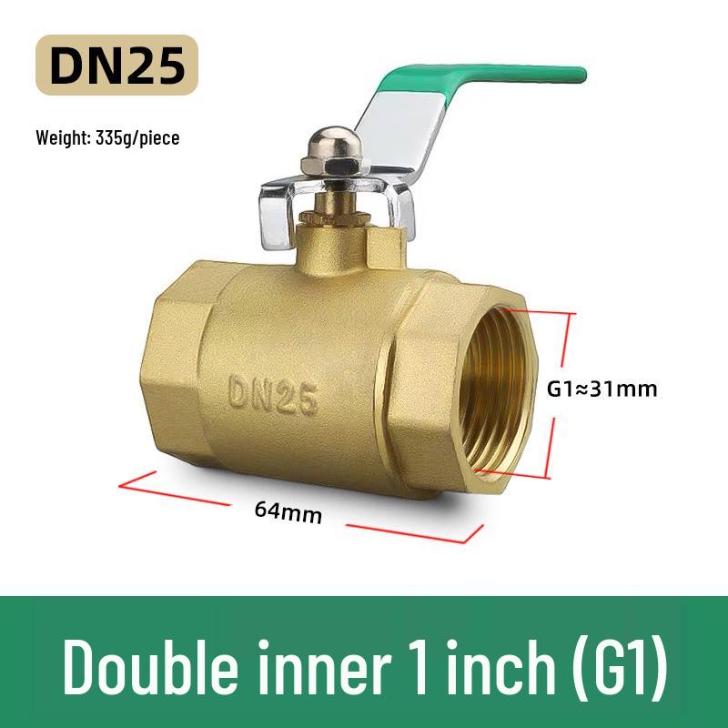 Copper DN20 Thickened Water Valve, Internal/External Thread, Pneumatic Ball Switch, 2-Point One-Piece Design