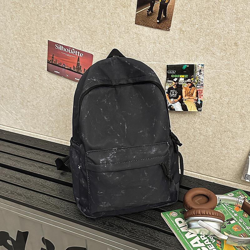 

New Simple Ins Schoolbag Tie Dye Printing Niche High School Large Capacity Junior High School Backpack Japanese Backpack .
