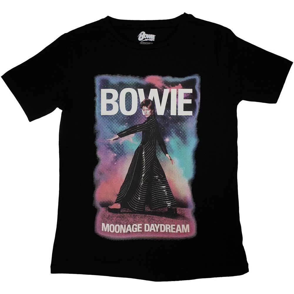 David Bowie Ladies T-Shirt: Moonage 11 Fade (Small) S