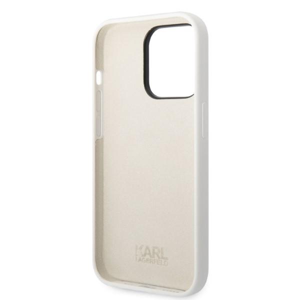 Karl Lagerfeld KLHCP14LSNIKBCH iPhone 14 Pro 6.1" hardcase biały/white Silicone Ikonik