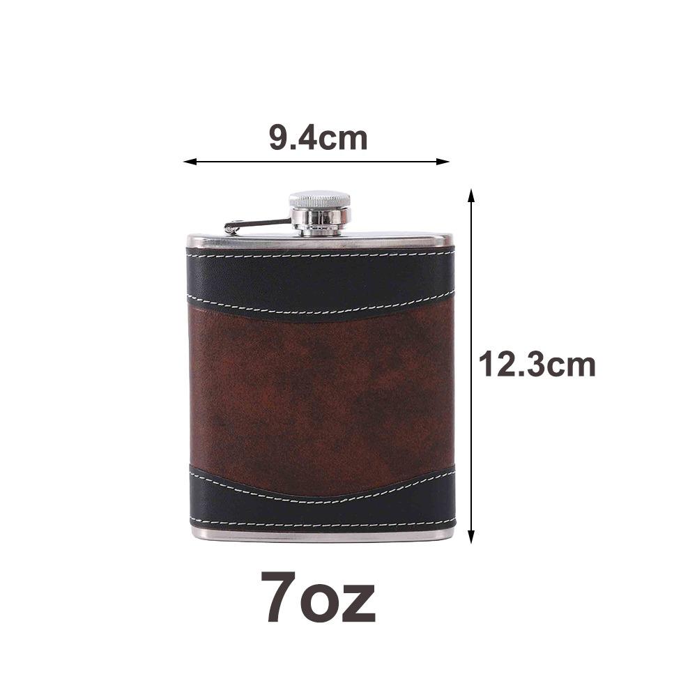 

6 унцій 7 унцій 8 унцій Фляга обтягнута шкірою Винна фляга Модна пляшка для питної води Для вулиці 7oz