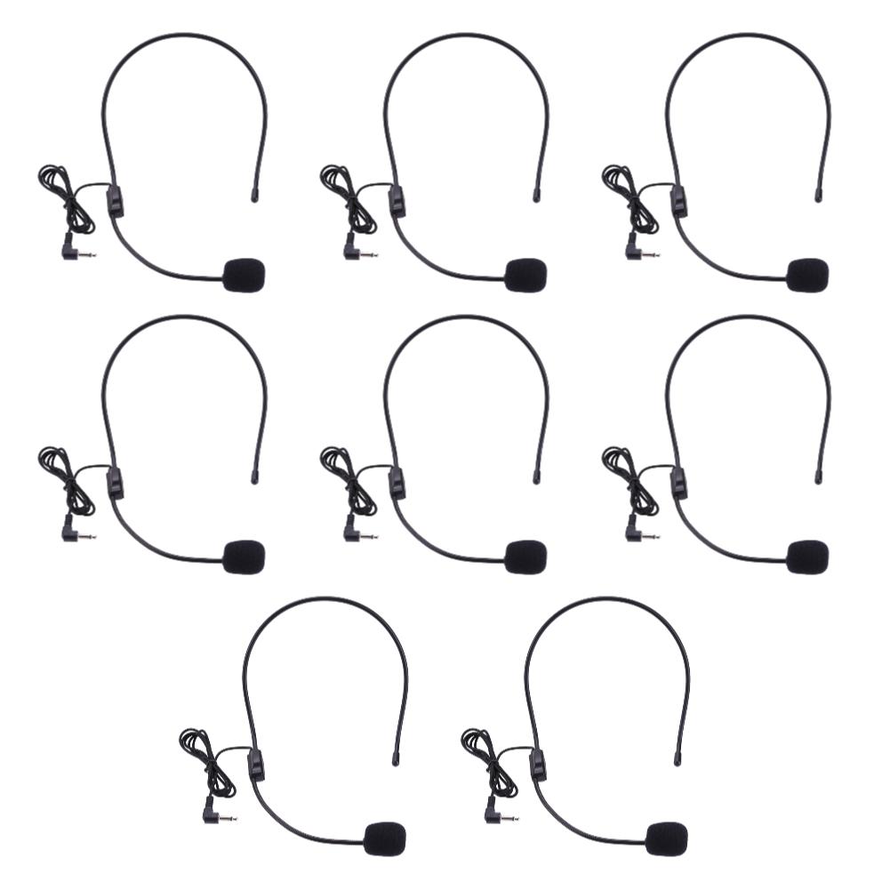 3.5mm Plug Guide Lecture Speech Headset Mic Voice Amplifier Portable Wired Microphone Lightweight Over Head for Teaching Meeting