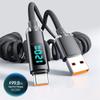 120W Car Spring Type C Cable For iPhone Huawei Xiaomi Samsung PD Fast Charging For Macbook iPad USB Type C To Type C Cable