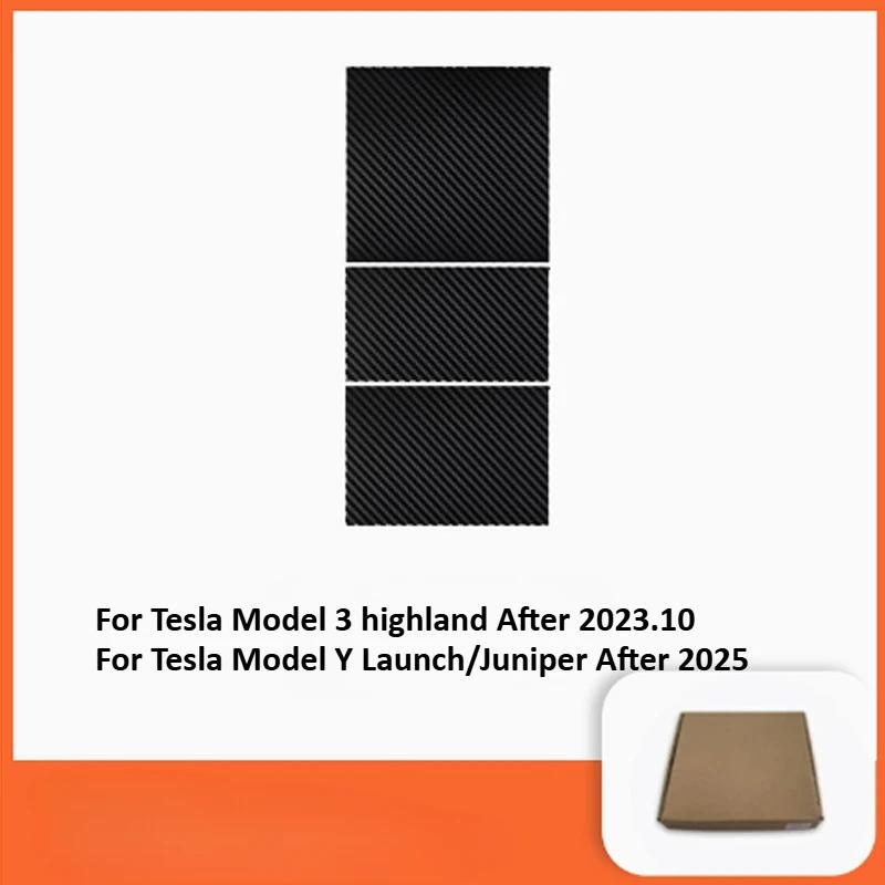 100% Real Carbon Fiber Central Control Panel Cover for Tesla Model Y Juniper/Model 3+ Highland Patch Sticker Car Accessories