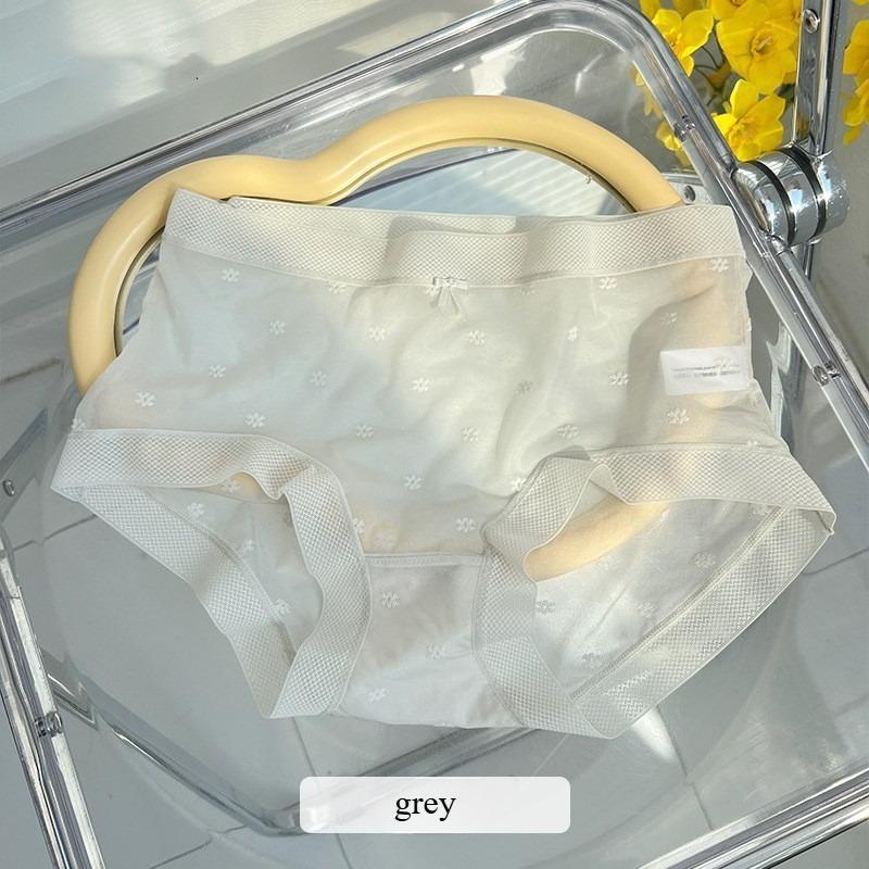 

Мила жакардова сітчаста білизна Жіночі трусики з шовку тутового дерева з антибактеріальною ластовицею, із середньою посадкою, м які, приємні до шкіри, трикутні сірий