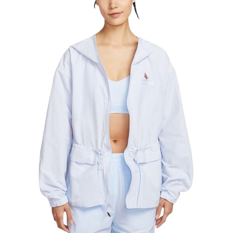

Nike As W Nsw Wvn Hooded Zip Comfortable Jacket Women Jacket Blue IF0609-085 S