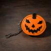 Compact Storage for Lipsticks Mini Coin Purse Keychain, Halloween Pumpkin Wallet Bag Charm, Faux Portable Headphone Organizer Leather Small