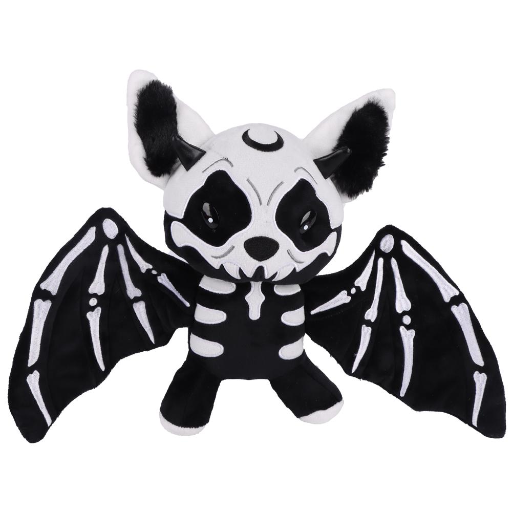 28cm Halloween Scheletro Bicolore Pipistrello Peluche Giocattolo Peluche Scheletro Animale Giocattoli Carino Peluche Bambola Decorazione Casa Halloween Regalo Festività
