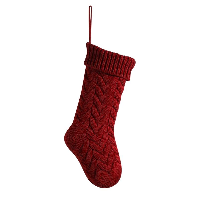 Knitted Christmas Sockings Santa Socks Christmas Decorations  Festive Supplies