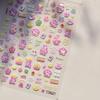 5D gold printed Chinese character nail stickers high quality happy nail art stickers Chinese soft embossed nail art decals