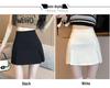 2024 Spring/Summer Black High-Waist Slimming Slit Bodycon Midi Skirt for Women