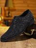 Britische spitze Slip-On Lederschuhe: Herren Freizeit-, Bequeme & Atmungsaktive Glänzende Schuhe