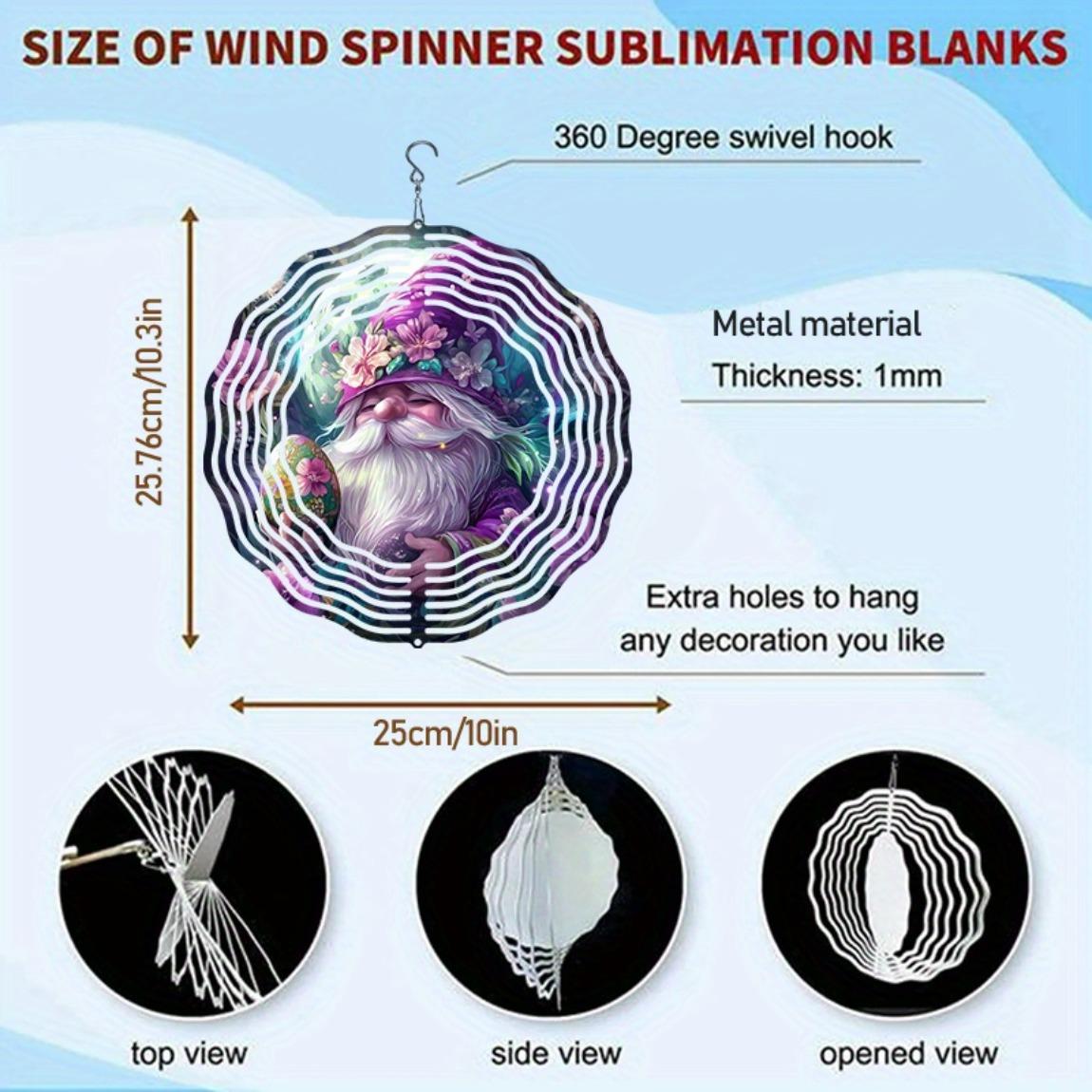 

Enchanting Purple Gnome Wind Chime Outdoor Decor Rotating Kinetic Art Moonlit Garden Floral Easter Egg Design Patio Lawn Gift