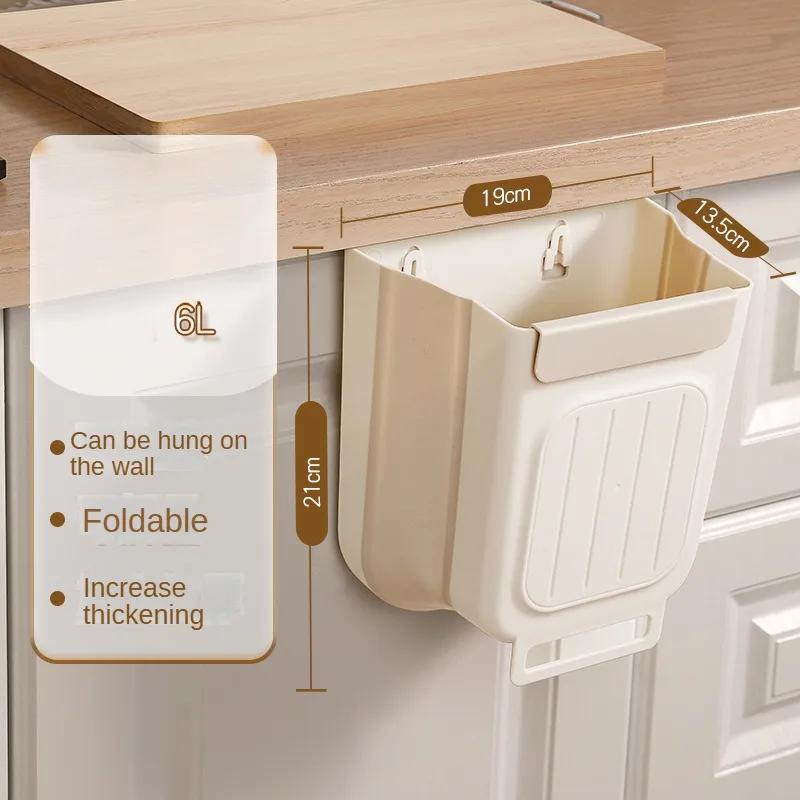 Camper Trash Can Hanging Trash Can Rv Trash Can Foldable Trash Can Household Kitchen Cabinet Hanging Garbage Storage for Kitchen