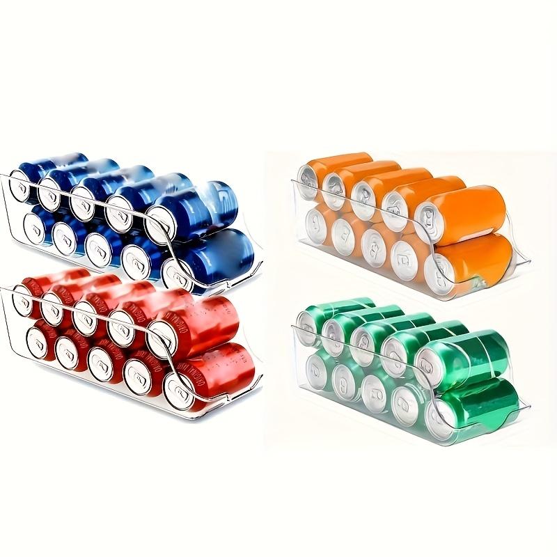2pc Transparent Acrylic Stackable Storage Box Angled Design for Soda Cans Energy Drinks Durable Easy-to-Clean Organizer