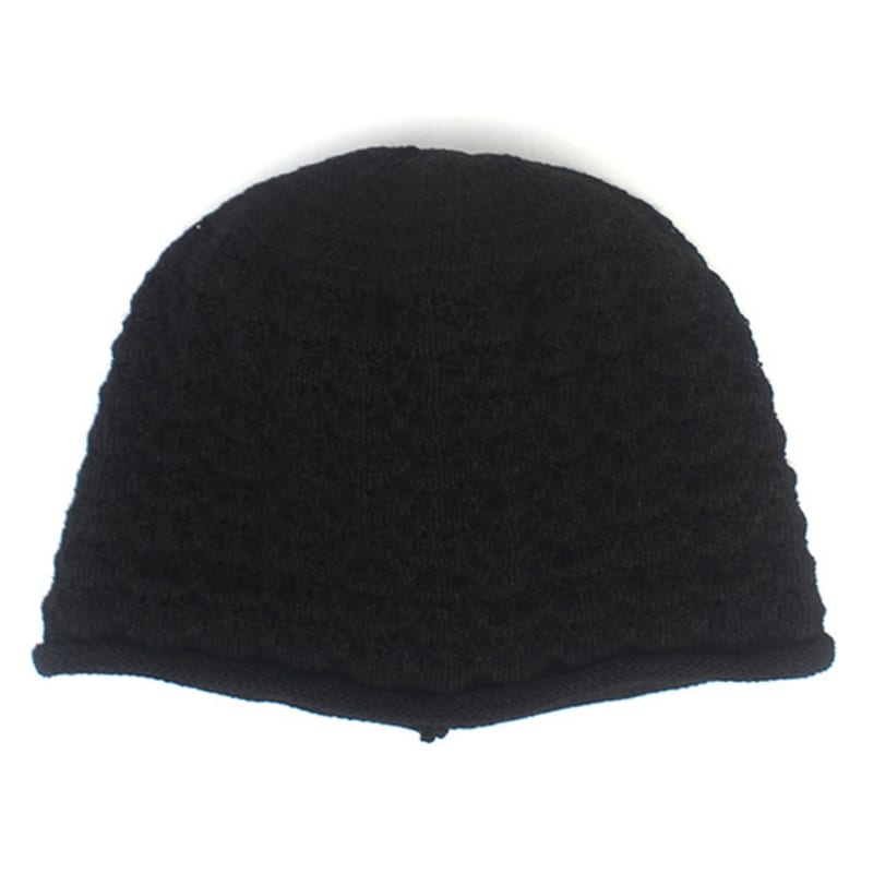 

Универсальная химия Крутая вязаная черная шапка-бини FREE