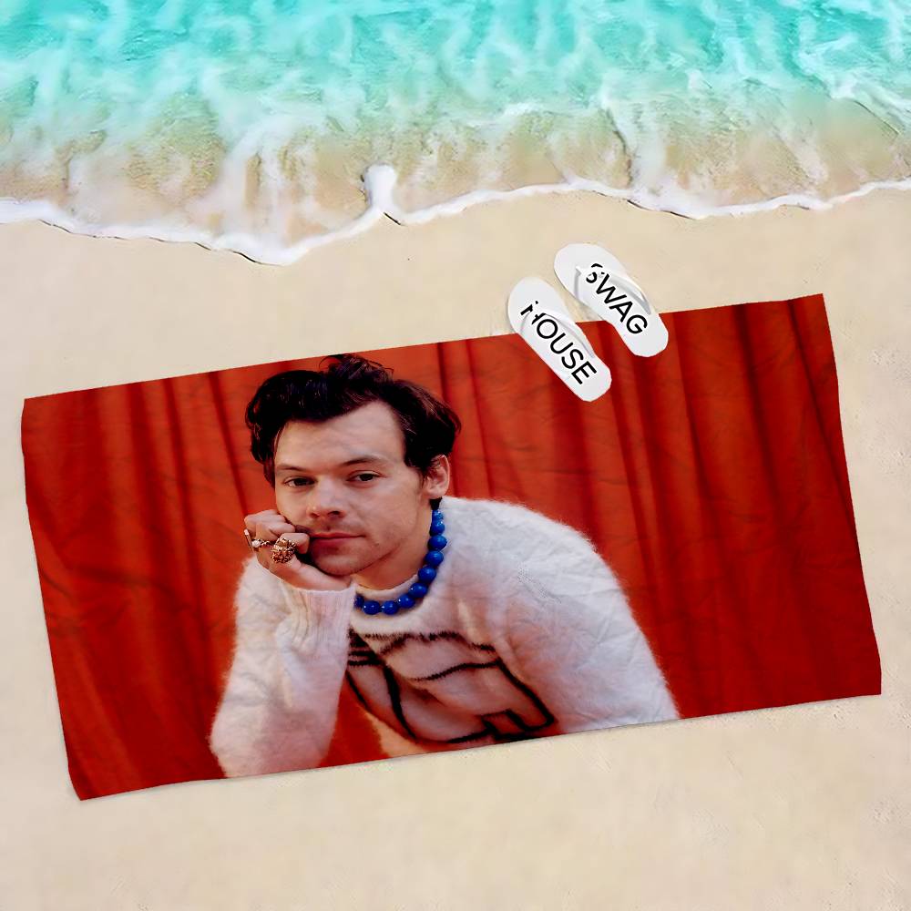 Ručník Singer H-Harry Styles Plážový ručník Barevné osušky pro dívky Mikrovlákno Rychleschnoucí Bez písku Pláž Joga Lázně Posilovna Bazén