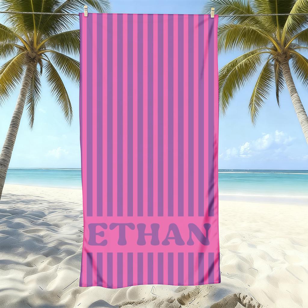 1pc Custom Name Beach Towel Personalized Microfiber Towel for Wedding Party Souvenir for Beach Swimming Bath Yoga Seaside