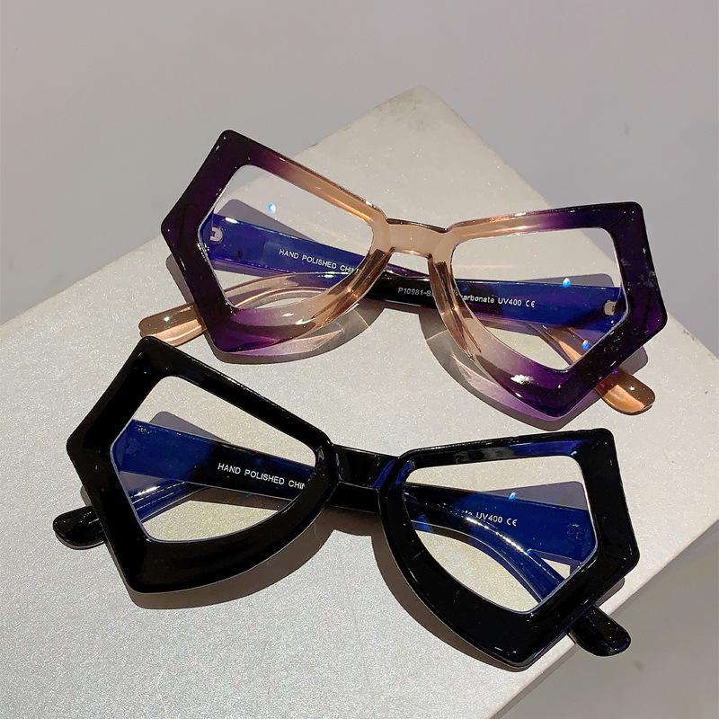 Big Frame Butterfly Vintage Anti Blue Light Glasses Women Luxury Brand Designer Trendy Myopia Prescription Optical Pink Frames