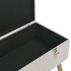 80 cm Gray Velvet Storage Bench