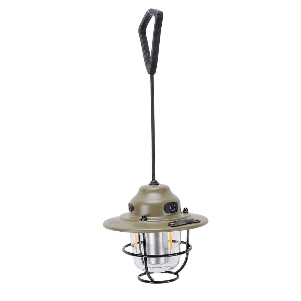 Camping Lantern 5 Lighting Modes IPX3 Water Proof Rechargeable Vintage Hanging Lamp for Outdoor