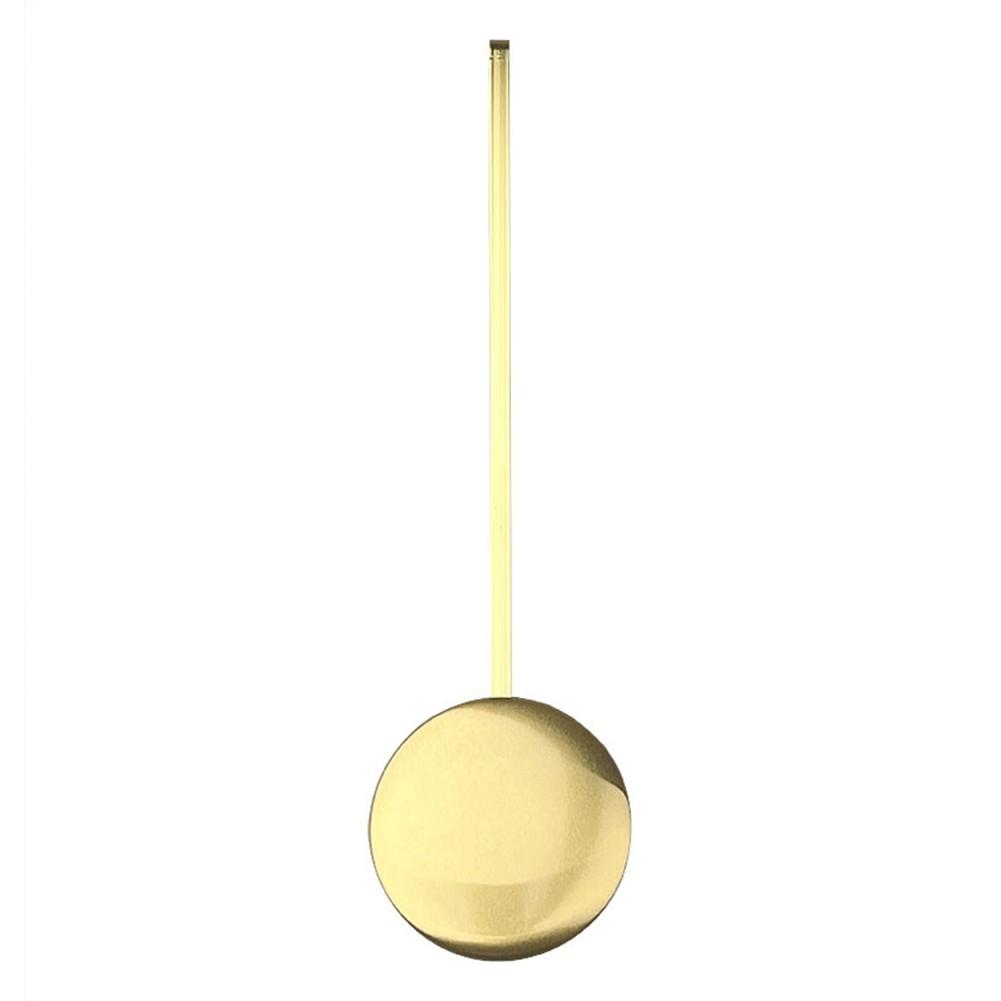 Wall Clock High Gloss Gold Metal Pendulum Swing Movement Quartz Accessories
