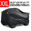 Quad Bike ATV Cover Universal 190T Waterproof Motorcycle Vehicle Scooter Kart Motorbike Resistant Dust UV Protector Black Silver