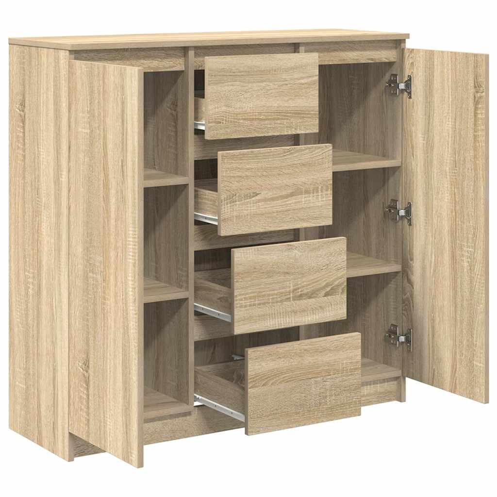 Sideboard with Drawers Sonoma Oak 100.5 x 35 x 98.5 cm