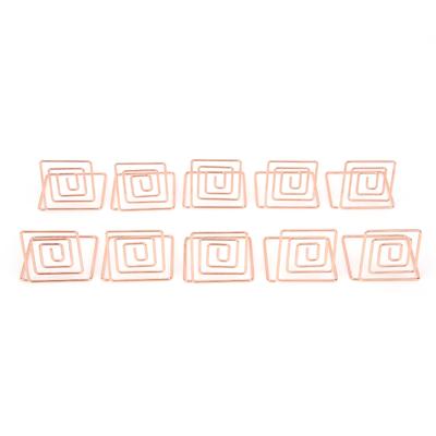 10Pcs Business Card Holder Mini Cute Metal Desktop Message Display Stand for Table Number Photo