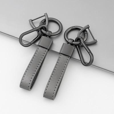 Einfacher Metall-Auto-Schlüsselanhänger-Anhänger für Männer und Frauen mit Doppelschnalle