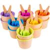 1/4Pcs Vibrant Colors Ice Cream Bowls and Spoons Set Includes Sundae Kit for Summer Holiday Parties Ice Cream Bowl Gift Decor 4