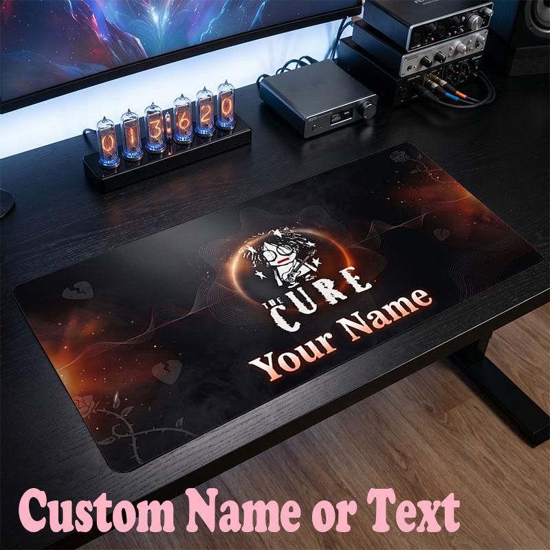 The Cure Customized Name Text Mouse Pad, Large Desk Mouse Mat Personalized Home Office Present