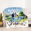 Winter Sports Fun Personalized Name Blanket Gift Customizable Blanket Warmthful Decor Throw For Livingroom Seaside Home Decor Office