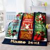Santa Claus Christmas Snowman Personalized Text Blanket Gift Personalized Blanket Durable Comfort Throw For Bed Chair Sofa Seaside All-Season Use